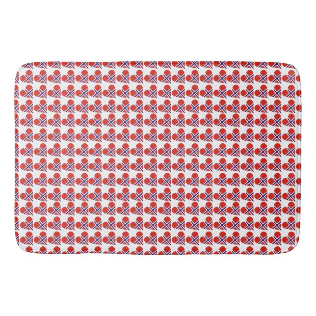 Muster der norwegischen Herzenflagge Badematte (Vorderseite)