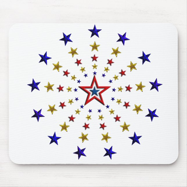 Muster der Patriotischen Sterne Mousepad (Vorne)