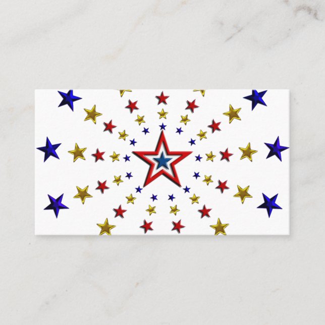 Muster der Patriotischen Sterne Visitenkarte (Vorderseite)