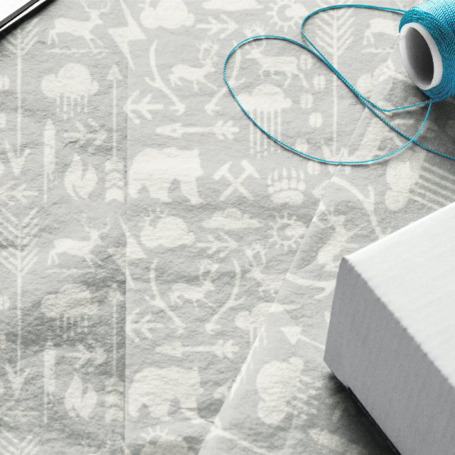 Muster der Pfeile für Hirschbären und Wolken Seidenpapier (This listing is for tissue paper but you can transfer design to any product.)