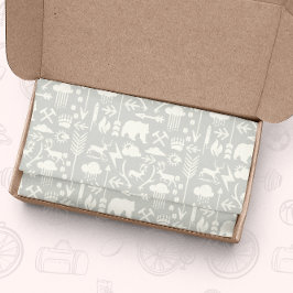 Muster der Pfeile für Hirschbären und Wolken Seidenpapier