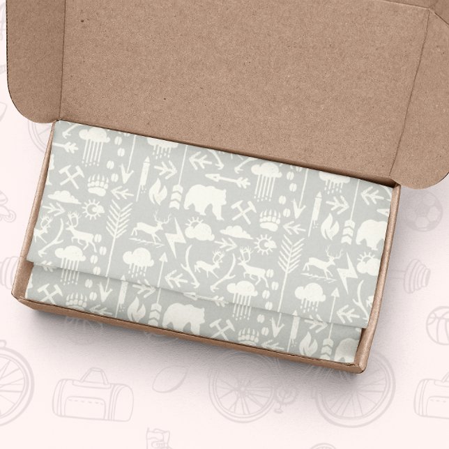 Muster der Pfeile für Hirschbären und Wolken Seidenpapier (Von Creator hochgeladen)