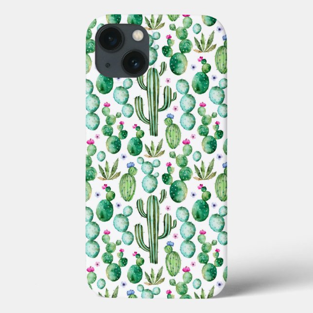 Muster der Pflanze für Aquarellfarben Case-Mate iPhone Hülle (Rückseite)
