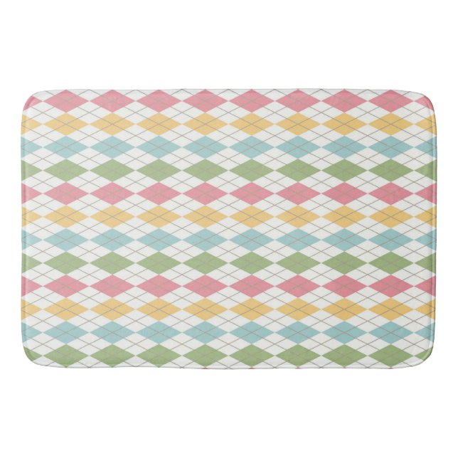 Muster der Raute Pastel Badematte (Vorderseite)