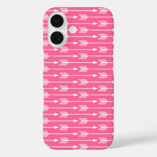 Muster der rosa Pfeiltasten iPhone 16 Hülle