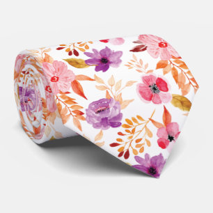 Muster der rosa, roten und Lila Blume Krawatte