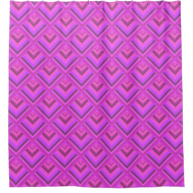 Muster der rosa Streifen Duschvorhang (Vorderseite)