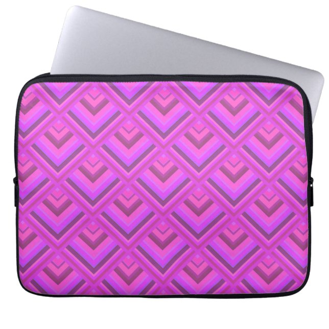 Muster der rosa Streifen Laptopschutzhülle (Vorderseite)