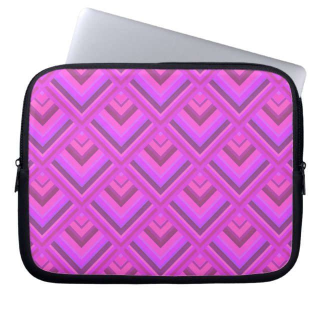 Muster der rosa Streifen Laptopschutzhülle (Vorderseite)