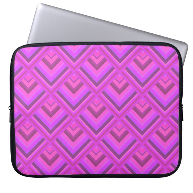 Muster der rosa Streifen Laptopschutzhülle (Vorderseite)