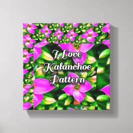 Muster der rosa tropischen Blume Leinwanddruck