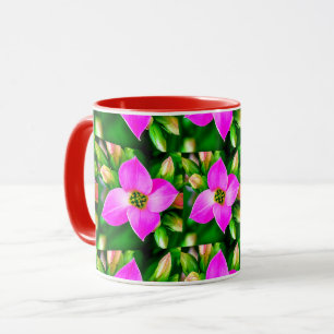 Muster der rosa tropischen Blume Tasse