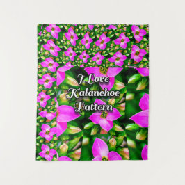 Muster der rosa tropischen Blume Wandteppich