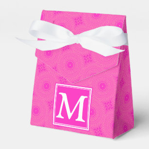 Muster der rosafarbenen Monogramm-Kreise Geschenkschachtel