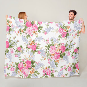 Muster der Rose Fleecedecke