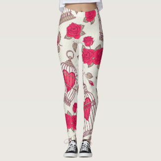 Muster der Rose für Vogelkäfige Leggings