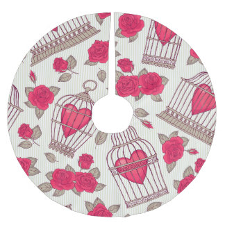 Muster der Rose für Vogelkäfige Polyester Weihnachtsbaumdecke