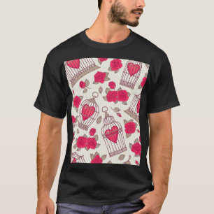 Muster der Rose für Vogelkäfige T-Shirt