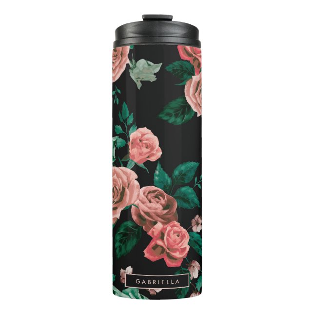 Muster der Rose Thermosbecher (Vorderseite)