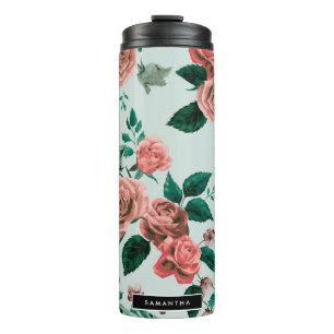 Muster der Rose Thermosbecher