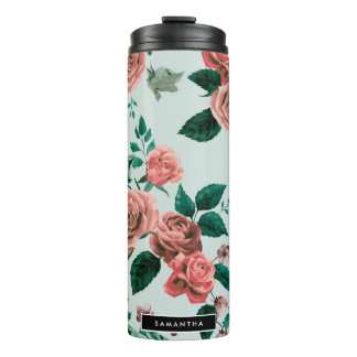 Muster der Rose Thermosbecher