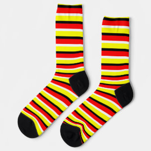Muster der roten gelben Streifen Socken