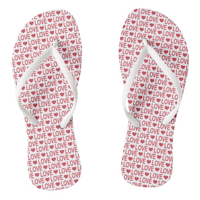 Muster der roten Liebe Flip Flops (Fußbett)