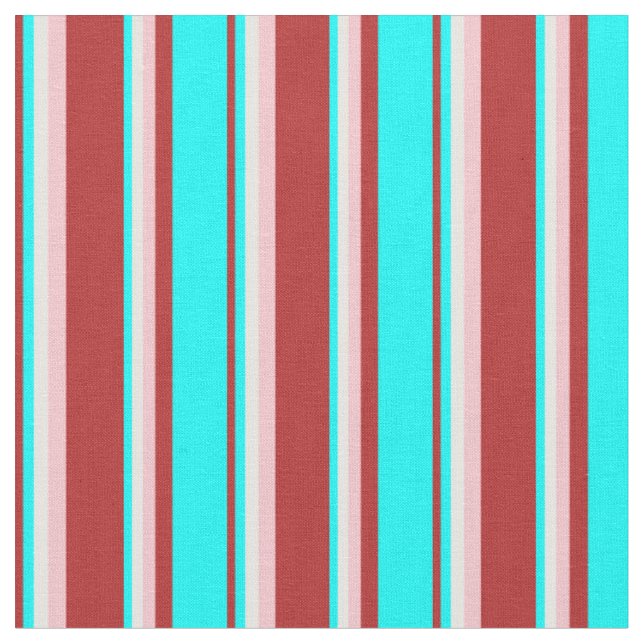 Muster der roten, roten und rosa Linien Stoff (Nahaufnahme)