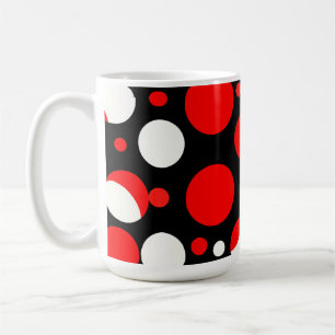 Muster der roten und weißen Kreise Kaffeetasse