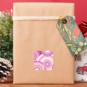 Muster der Runden Quadratischer Aufkleber