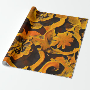 Muster der rustikalen Blume Geschenkpapier