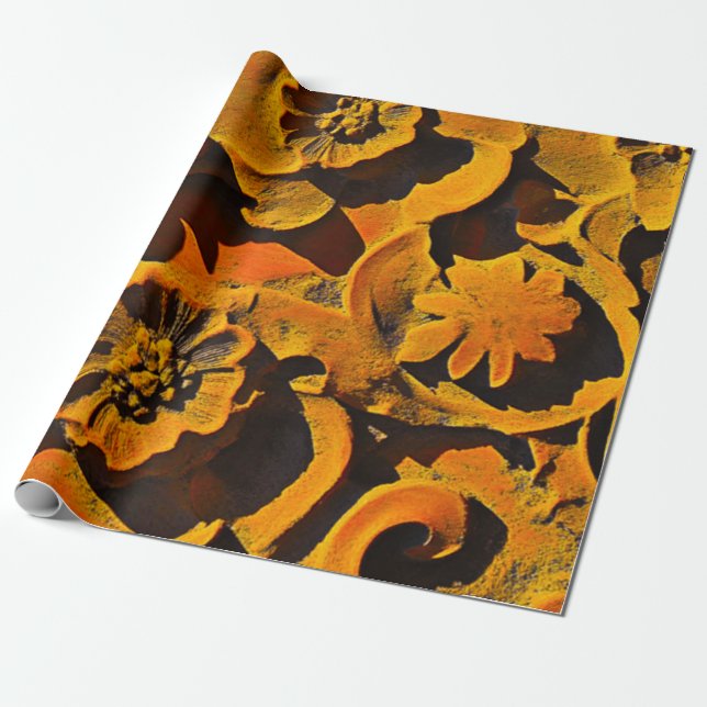 Muster der rustikalen Blume Geschenkpapier (Ungerollt)