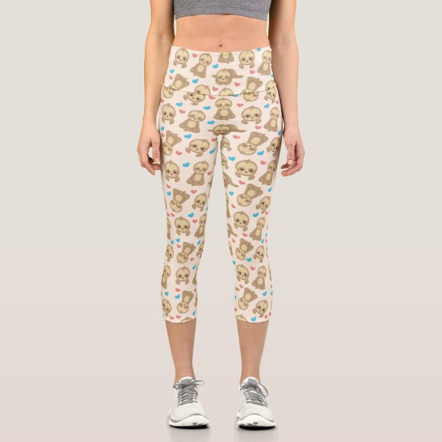 Muster der Schluchten, Niedliche Schluchten, Herze Capri Leggings (Vorderseite)