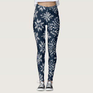 Muster der Schneeflocken Leggings