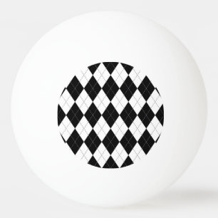 Muster der Schwarz-weißen geometrischen Raute Tischtennisball