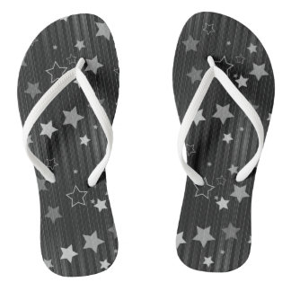 Muster der schwarzen Sterne Flip Flops