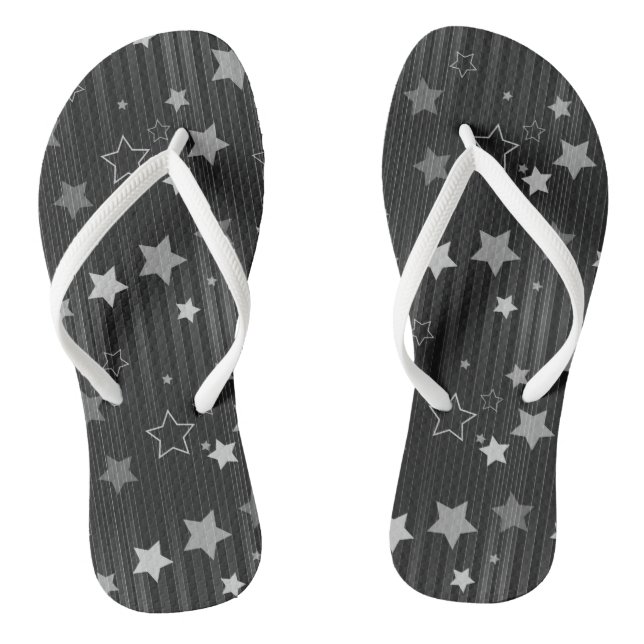 Muster der schwarzen Sterne Flip Flops (Fußbett)