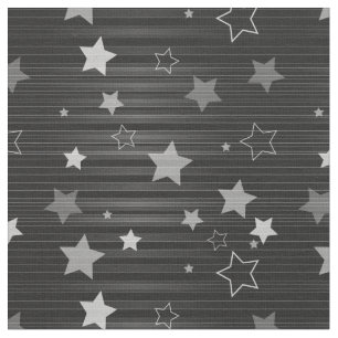 Muster der schwarzen Sterne Stoff