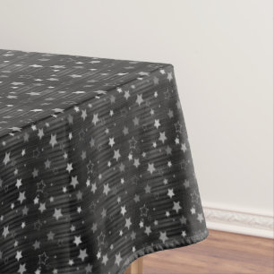 Muster der schwarzen Sterne Tischdecke