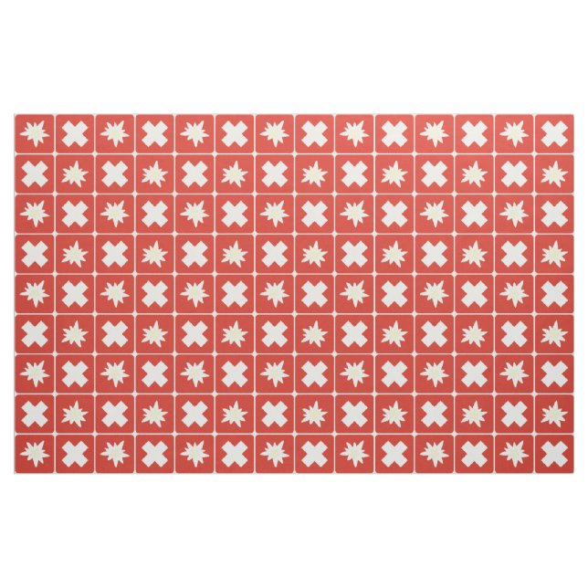 Muster der Schweiz Edelweiss Stoff (Fat Quarter (45,7 x 55,9 cm))