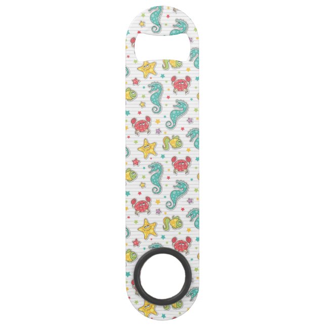 Muster der Seegeschöpfe Speedflaschenöffner (Vorderseite)