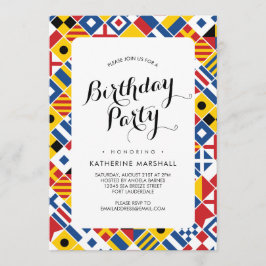 Muster der Signalflagge am Geburtstag Einladung