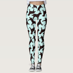 Muster der Silhouette für schwarze Lab  Leggings