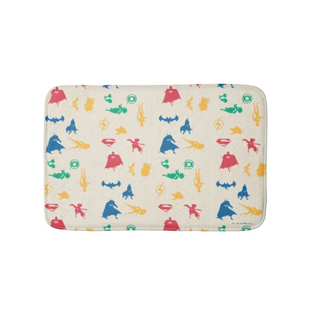 Muster der Silhouette für Super-Pets & Justice Lea Badematte (Vorderseite)