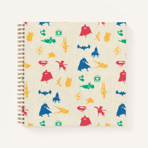 Muster der Silhouette für Super-Pets & Justice Lea Notizbuch