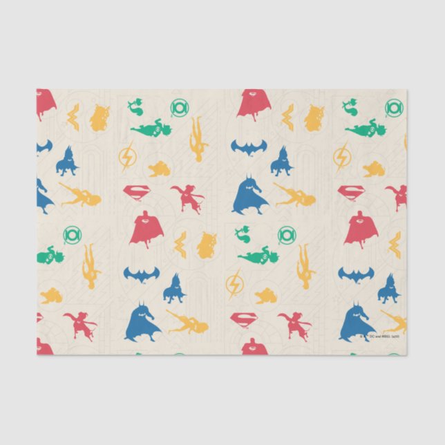 Muster der Silhouette für Super-Pets & Justice Lea Seidenpapier (Vorderseite)