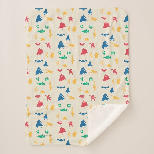 Muster der Silhouette für Super-Pets & Justice Lea Sherpadecke (Vorderseite)