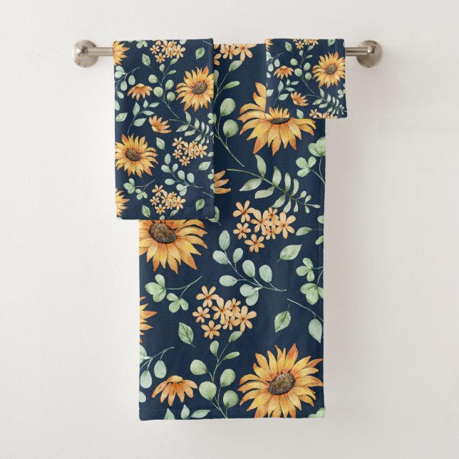 Muster der Sonnenblumen Badhandtuch Set (Insitu)