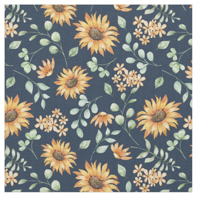 Muster der Sonnenblumen Stoff (Nahaufnahme)