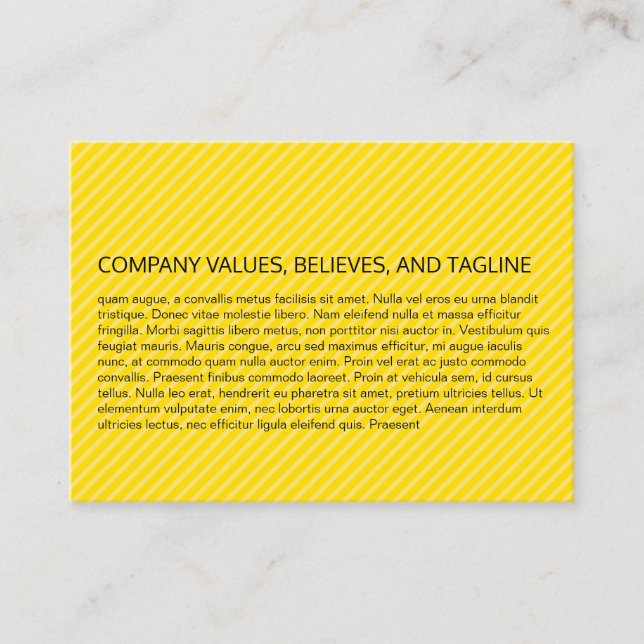 Muster der Streifen (gelb) Visitenkarte (Vorderseite)